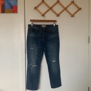 Madewell Slim Boy Jean Brinville Wash Rip & Repair 27